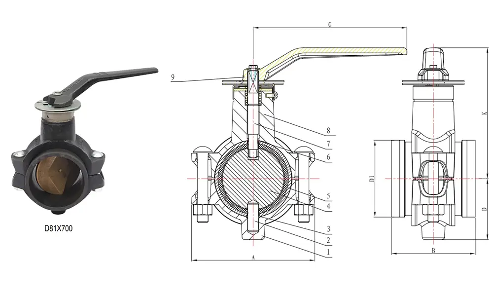 BS EN 593 Grooved Butterfly Valve